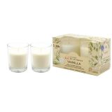 BOUGIE PARFUMÉE DANS VERRE, VANILLE, PACK 2X100G LOT DE 1