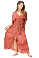 Robe été longue manches courtes