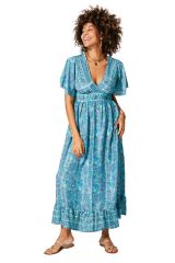 Robe été longue manches courtes