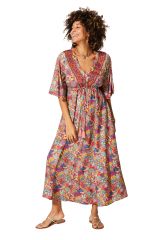 Robe été longue manches 3/4