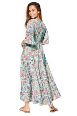 Robe été longue manches 3/4