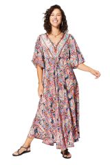 Robe été longue manches 3/4