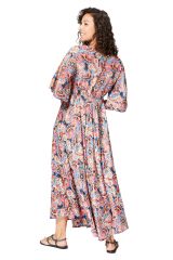 Robe été longue manches 3/4