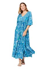 Robe été longue manches 3/4