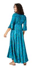 Robe été longue manches 3/4