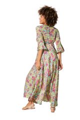 Robe été longue manches 3/4