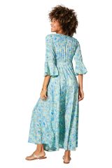 Robe été longue manches 3/4