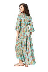 Robe été longue manches 3/4