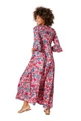 Robe été longue manches 3/4