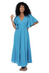 Robe été longue manches courtes