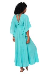 Robe été longue manches courtes