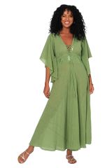 Robe été longue manches courtes