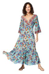 Robe été longue manches 3/4