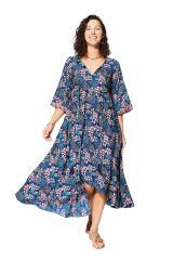 Robe été asymétrique manches 3/4