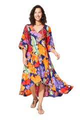 Robe été asymétrique manches 3/4