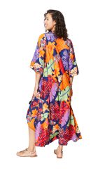 Robe été asymétrique manches 3/4