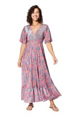 Robe été longue manches 3/4