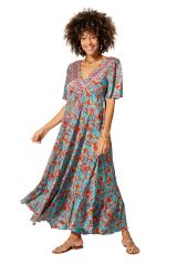 Robe été longue manches 3/4