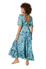 Robe été longue manches 3/4