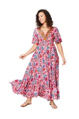 Robe été longue manches 3/4