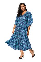 Robe été longue manches 3/4