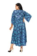 Robe été longue manches 3/4