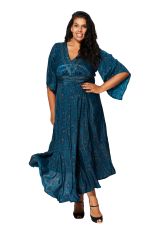 Robe été longue manches 3/4