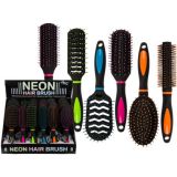 BROSSE CHEVEUX NEON 23 CM LOT DE 6