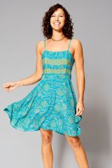 Bleu Turquoise Étincelant : Robe d'Été Irrésistible 358993