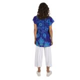 Blouse ample avec un imprimé bleu original pour femme Naomie 317103