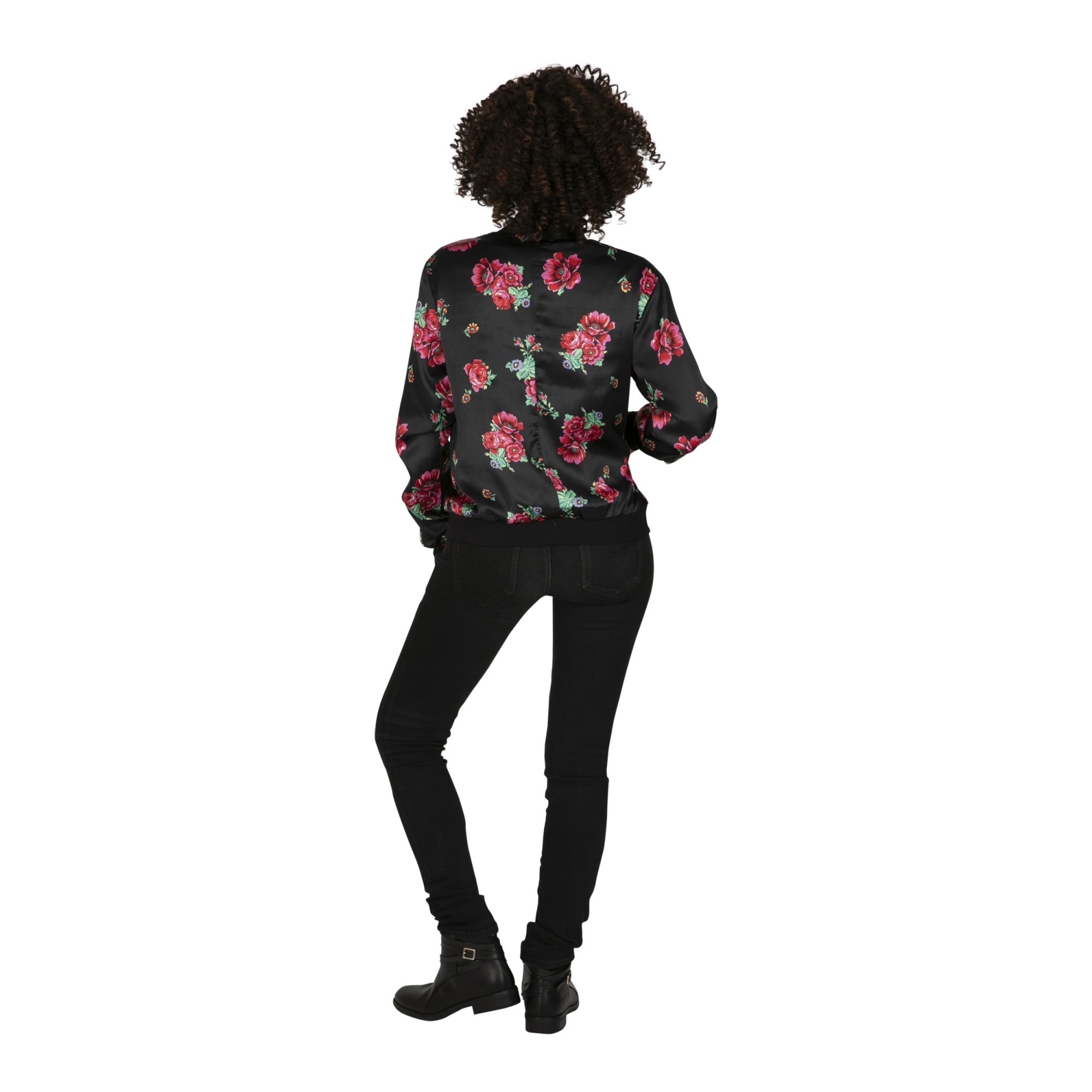 Bombers femme noir imprimé fleurs Tartagal