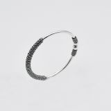 Bracelet jonc demi maille argent 359694