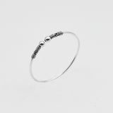 Bracelet jonc embouts larges argent 359728