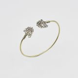 Bracelet jonc petits arbres or 359710