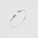 Bracelet jonc tulipes argent 359738