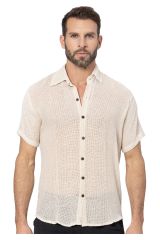 Chemise été manches courtes blanche Colin 359832