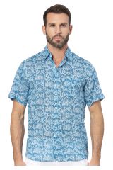 Chemise été manches courtes bleu clair Stellio 359804