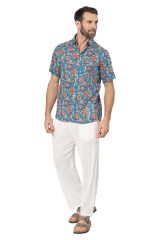 Chemise été manches courtes colorée Sosio 354322