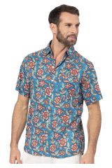 Chemise été manches courtes colorée Sosio 359812