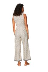 Combinaison fluide pantalon large blanc chic pour mariage Prisca