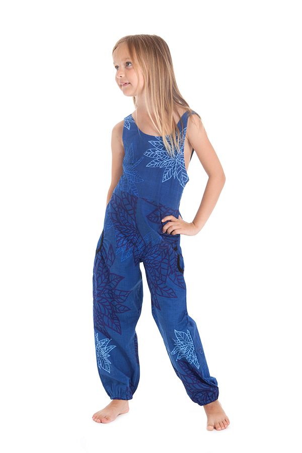 combinaison-pantalon-bleue-pour-fillette-originale-et ...