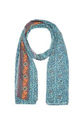 Grand foulard paréo femme bohème ethnique d'été ethnic blue Fiona 327775