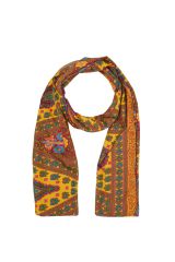 Grand foulard paréo femme bohème ethnique d'été jaune Flora 327776