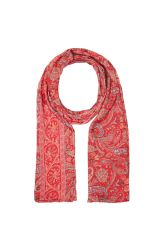 Grand foulard paréo femme bohème ethnique d'été paisley rouge Kamilia 327788