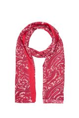 Grand foulard paréo femme bohème ethnique d'été rose foncé Farah 327772