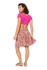 Jupe courte multicolor floral chic  Amaya