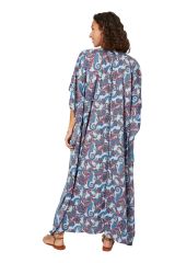 Kaftan longue pour cérémonie blanc et bleu  Anastasie 344739