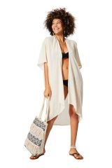 Kimono été mi-long blanc bohème Beth 355193