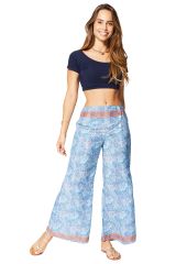 Pantalon été long ample estampes pastels Sonia 357813