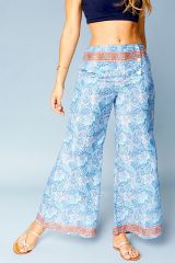 Pantalon été long ample estampes pastels Sonia 359023